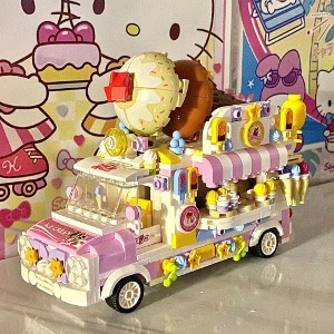 아이스크림 햄버거 푸드트럭 버스 블록